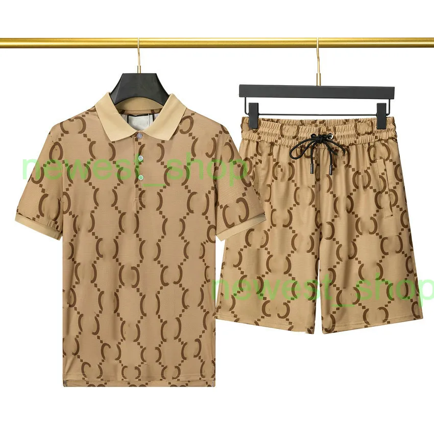 Estilo misto 23SS designer Masculino agasalhos de verão clássico com estampa de letras polos de luxo ternos esportivos casuais de algodão Conjuntos esportivos de roupas esportivas polos masculinos 3XL XXXL