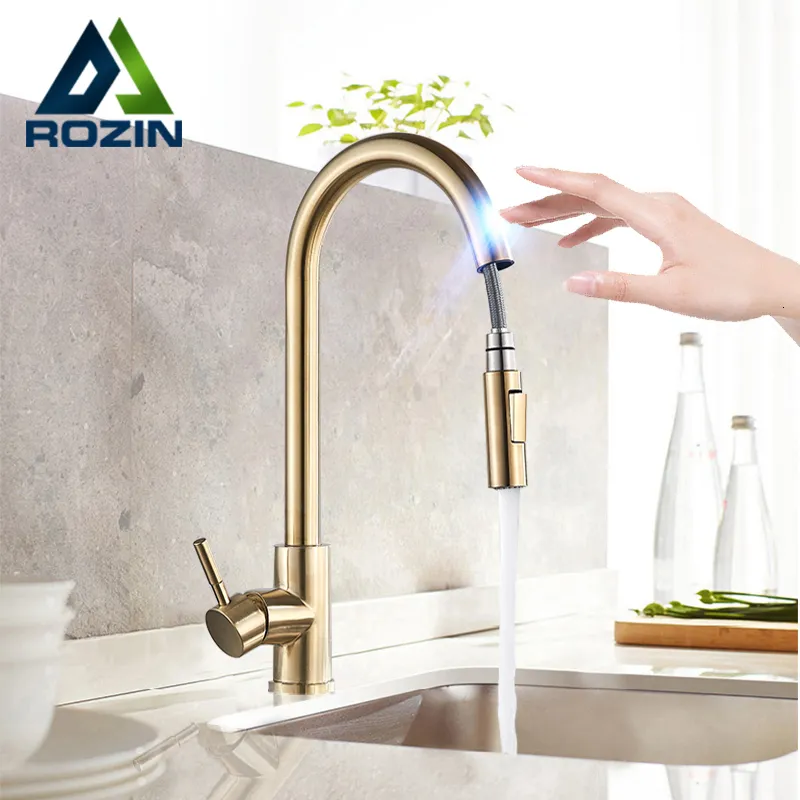 Ahorra a lo Grande en Compras al por Mayor de Grifo De Cocina De Tacto  Inteligente Grifo De Fregadero De Baño Dorado Con Sensor Táctil: Elegante  Grifo