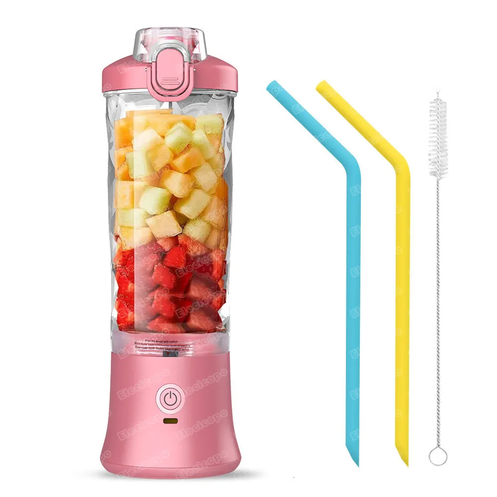 Frullatore portatile, frullatore elettrico dello spremiagrumi USB, mini  frullatore portatile del frullatore per frullati e frullati, succo, ml, sei  lame per il mix