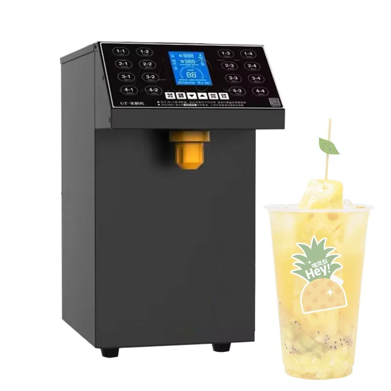 8L Quantitative Fructose Machine Bubble Tea Sucre Distributeur Automatique Électrique Sirop Distributeur 16 Grille