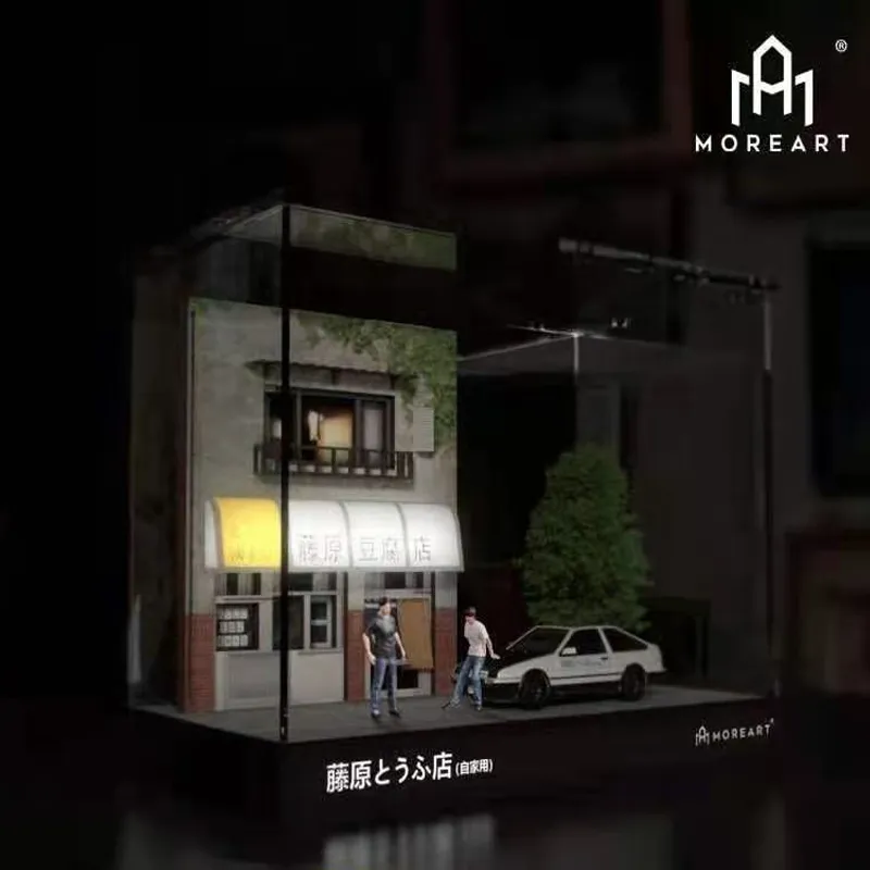 electricrc moreart 1 64 AMA LED ELLING MODEL DISPLAY CASE Shop Doufu with Acrylic Cover AE86 Figures 230616