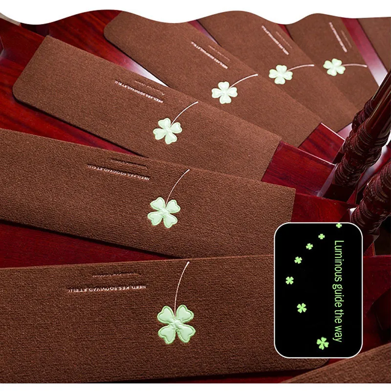 カーペット明るい刺繍柔らかい階段ステップマットフロアパッドトレッドラグ自己接着剤ノンスリップステアカーペットマット階段保護230616