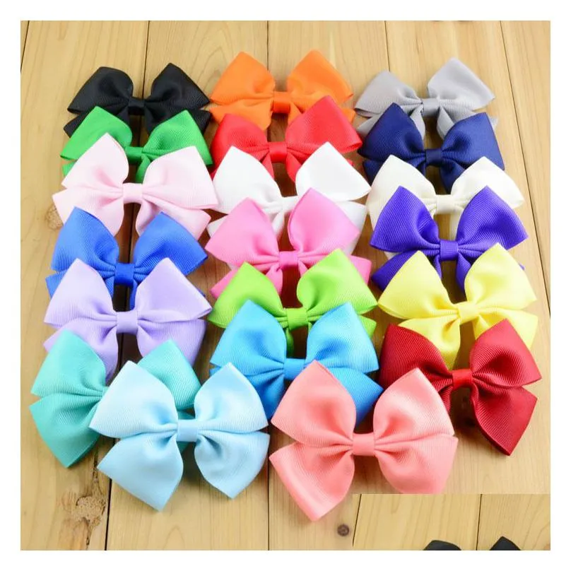 Hair Rubber Bands 100Pc/22 Colors Whole 9X7Cm Ribbon Diy Bows Without Clip For Headband Headwear Accessories Drop Delivery J Dhgarden Dhrlt