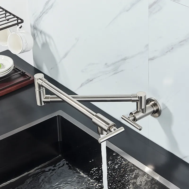Modern Design Pot Filler Faucet Wall Mount Kitchen Sink Faucet Folding