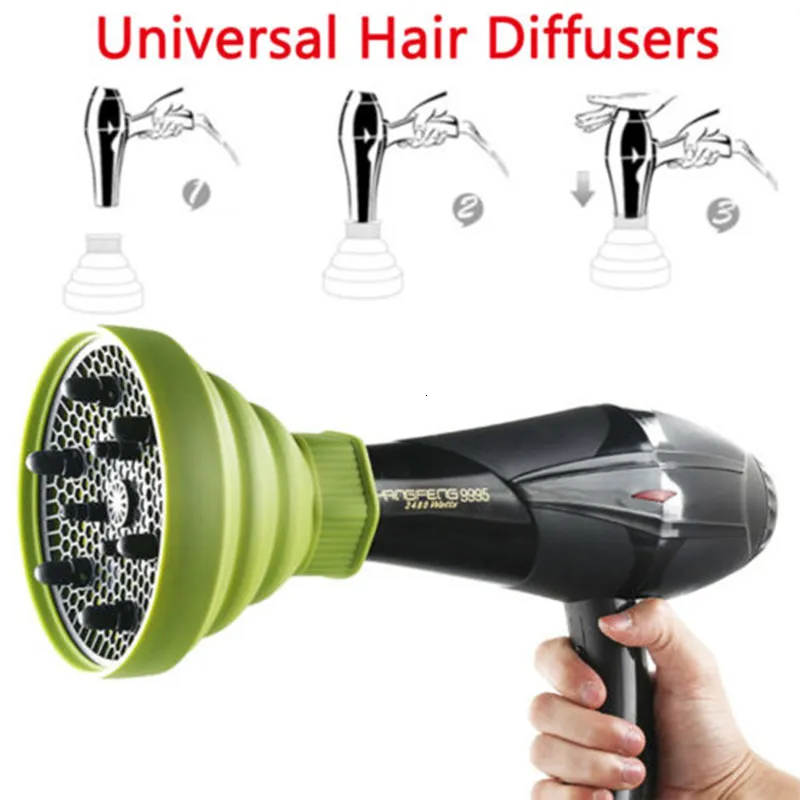 Other Hair Cares High Temperature Resistant Silica Gel Hairdryer Diffuser Cover Collapsible Hairdryer Accessories Hairdressing Salon Tools 230616