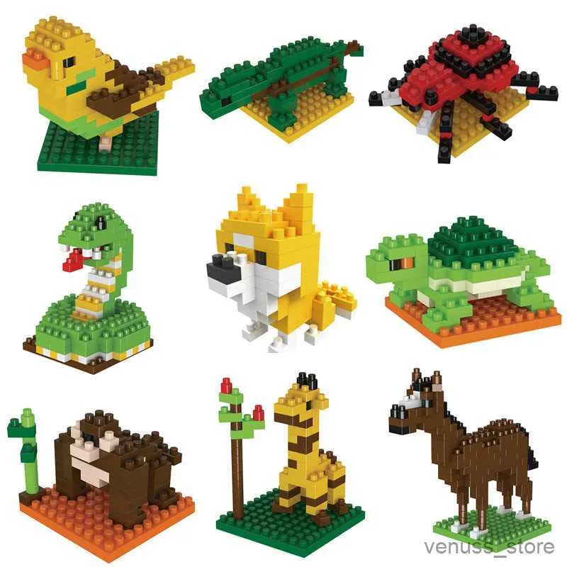 Blokken Bouwstenen Set Anime Dieren Baksteen Speelgoed Voor Kind Kinderen Meisjes Mini Art Bouw Blok Gift Compatibel R230617