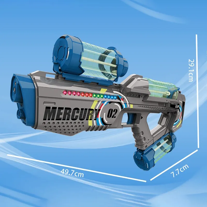 لعبة Gun Toys Electric LED TOY TOY STONUURINAULING AUTOMATION تلقائيًا تلقائيًا تلقائيًا مضيئًا بركة الصيف للبالغين للبالغين.