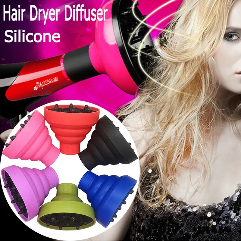 Difusor de secador de pelo, cubierta resistente a altas temperaturas, Gel  de sílice, accesorios plegables para