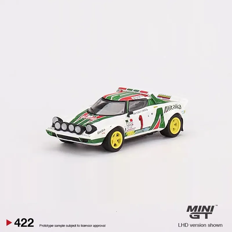 Electricrc Mini GT 1 64 Modèle Car Lancia Stratos HF 1977 Rally Montecarlo Gagnant # 1 ALLOY DIS-Cast Running Vehicle # 422 LHD 230616