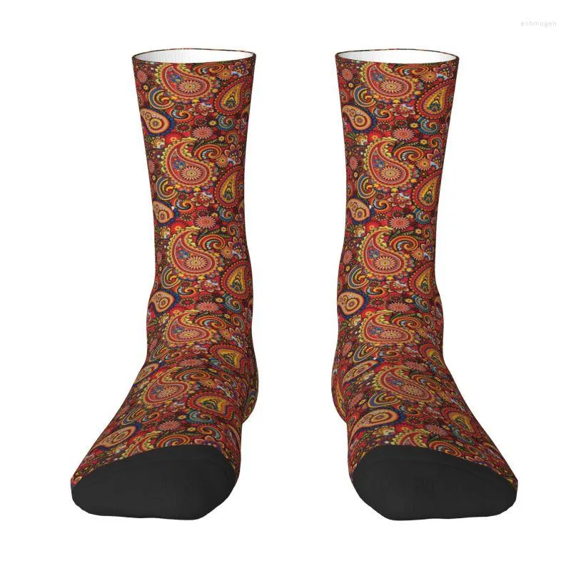 Men's Socks Classic Paisley Bandana Style Dress Men Women Warm Funny Novelty Crew