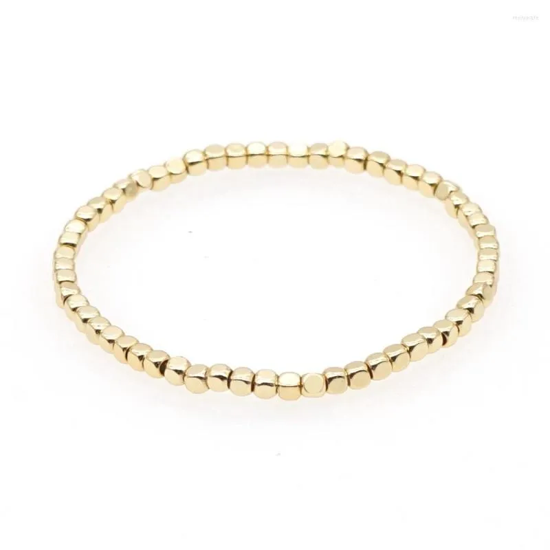 Charm Bracelets Go2Boho Fashion Men For Women Jewelry Trendy Square Bead Bracelet Gold Plated Beaded Jewellery Bijoux Female