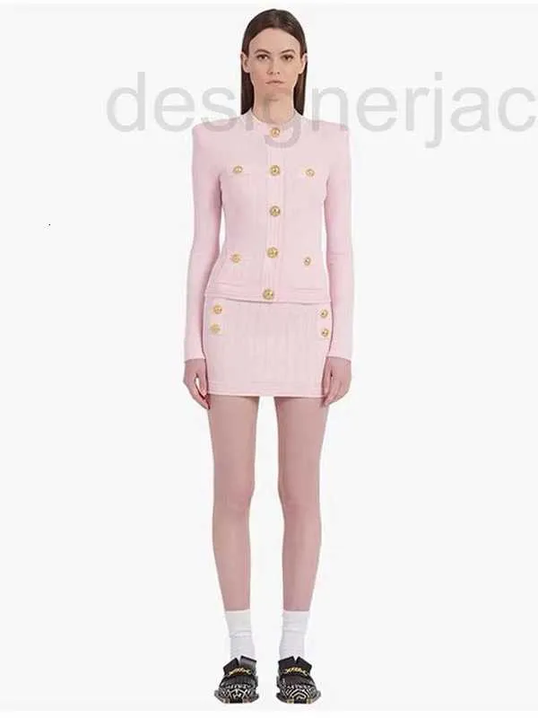 Deux pièces robe Designer femmes ensembles de tarte nouvelle automne hiver marque haut de gamme deux tarte tricot mode veste jupe courte femmes sexy costume printemps JIDF