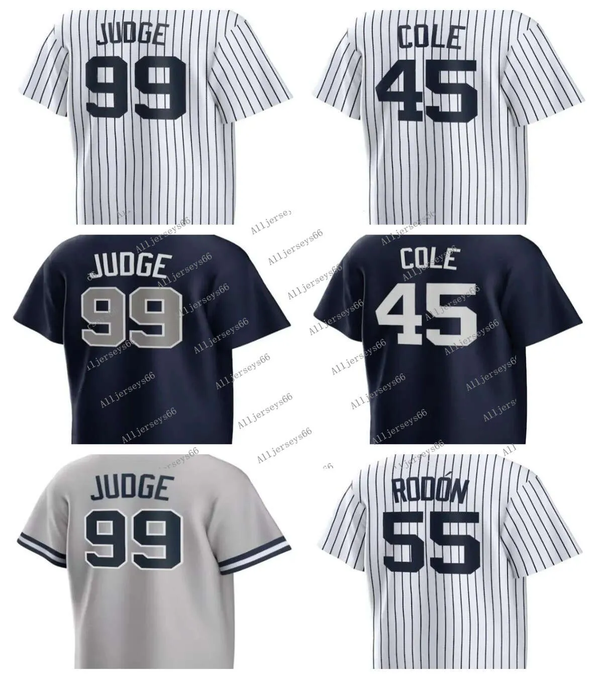 2023 Heren Dames Jeugd Aaron Judge Honkbalshirts Gerrit Cole Anthony Rizzo Derek Jeter Dj Lemahieu Josh Donaldson Giancarlo Stanton Gleyber