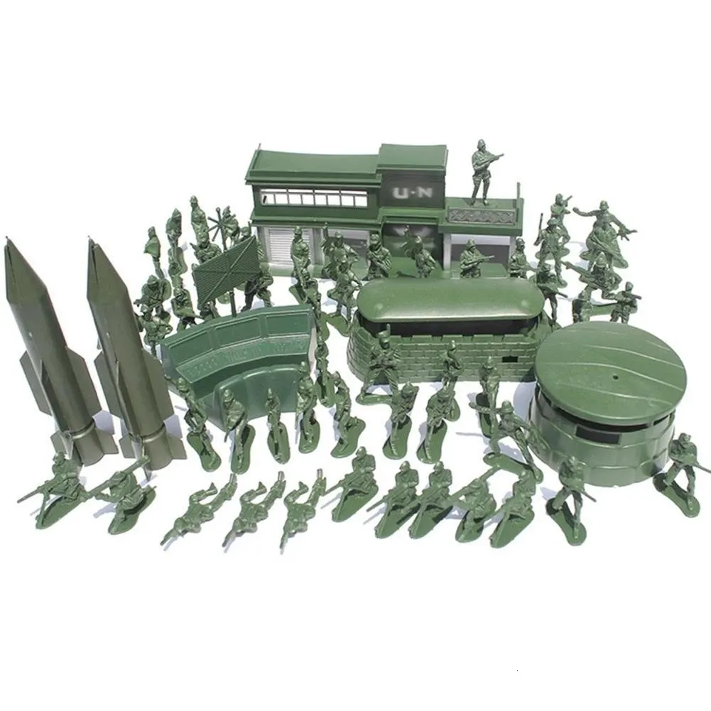 56 Pcs Army Men Action Figures Set Classic Military Toy Soldiers, Mini  Models, Desk Decor Playset for Kids Toddlers Great Gift!