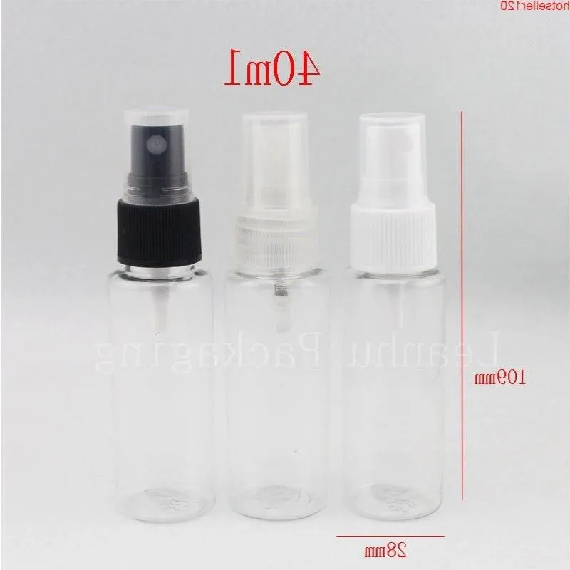 40ml X 50 transparent plastic sprayer bottles,40cc PET bottle spray,fine mist spray pump travel size bottles ,2 oz clear bottlehigh qua Ilwl