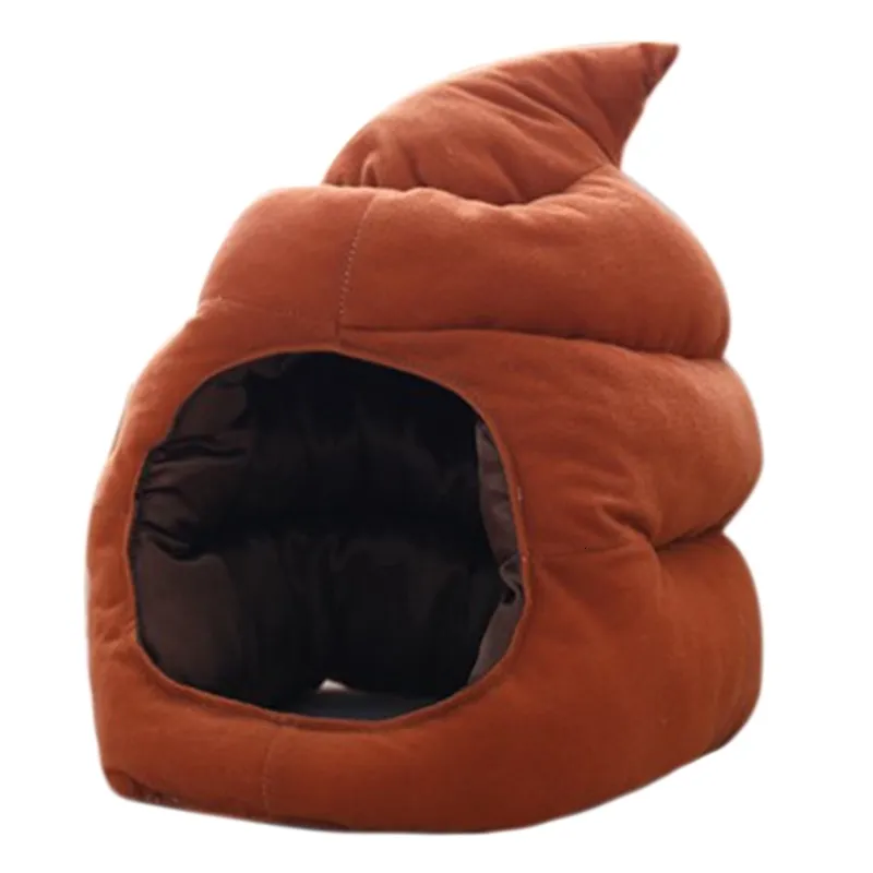 Nouveauté Jeux Creative Mignon Merde Forme Chapeau En Peluche Jouet Amusant Faux Tabouret Tête Complète Chapeau Trick Cadeau Jeu De Rôle Costume Party Po Prop Acce 230617