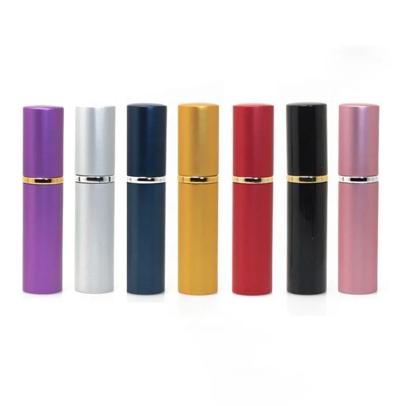 5ml Mini Vaporisateur Parfum Bouteille Voyage Récipient Cosmétique Vide Rechargeable de Désinfection, Pure Rosée, Atomiseur Bouteille Rechargeable En Aluminium Bunj