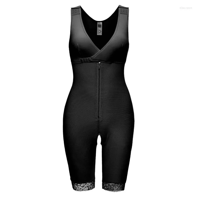 Women's Shapers Plus Size Body Shaper Post Liposuction Girdle Clip Zip Bodysuit Vest Waist Reductoras Shapewear Control