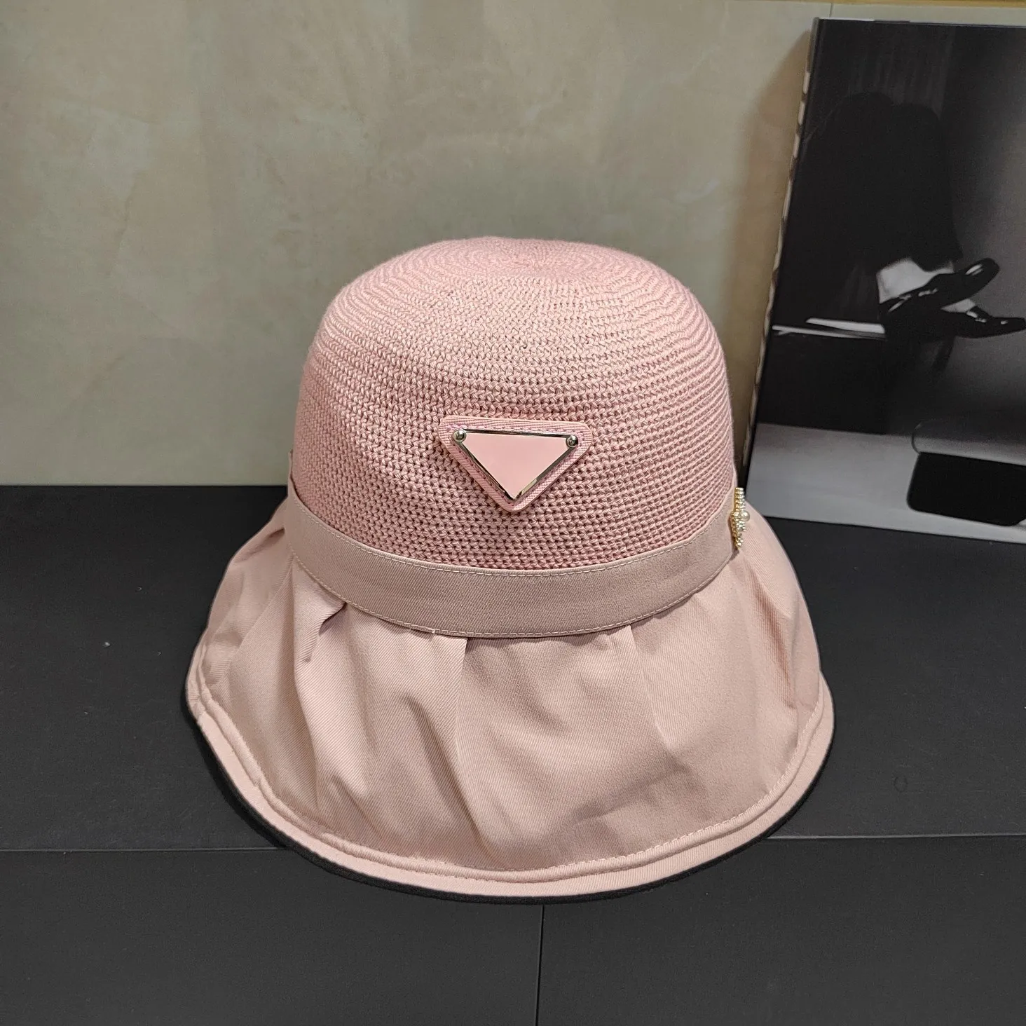 Prada Sport splinted pink bucket hat