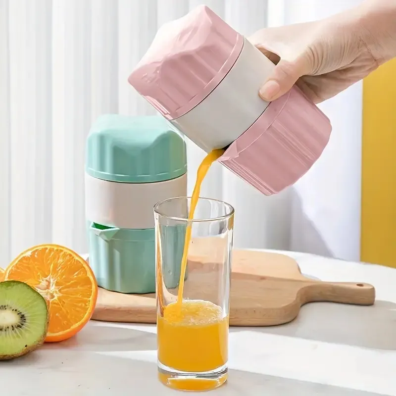 1PC, ręczna sokowirówka, sokowiczka z pomarańczową cytrusową, manualna obrotowa pokrywka Lemonade Orange Greepfruit Sokowerowca, z filtrem i pojemnikiem, akcesoria do soków, akcesoria kuchenne