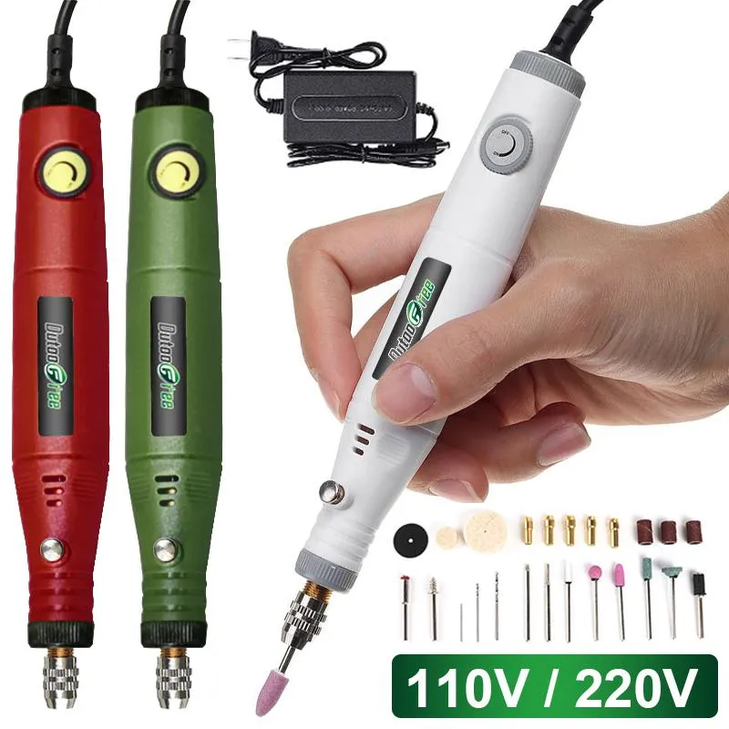 BOORMACHINE 110V / 220V Variable Speed Graving Pen Mini Electric Dring Dremel Grinder Rotary Power Tools Mini Dring Kit Kit 18V