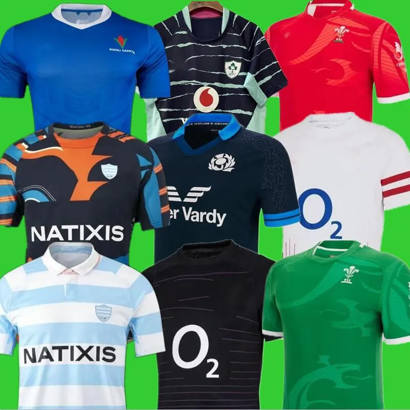 2022 2023 Biarritz Racing 92 Englands Rugby Jersey 22 23 Ireland Samoa Stade Francais Bordeaux Home Pernilest Wallon Warm up S-5xl koszulka