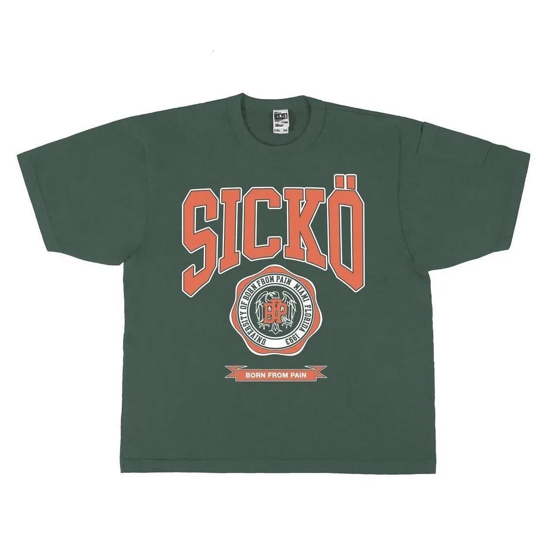 Erkek Tişörtler 23 Sicko Green Miami Ağrıdan Doğdu Ian Connor T Shirt Tişört Hip Hop kaykay Sokak Pamuk T-Shirts Tee Kenye 218 230617