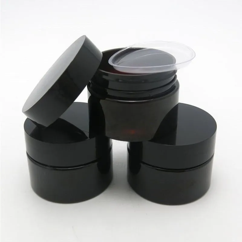 50 x 30g Lege Dark Amber Pet Huidverzorging Zalfpotje Met Plastic Deksels met Insert 1oz Cosmetische Container Mdevf