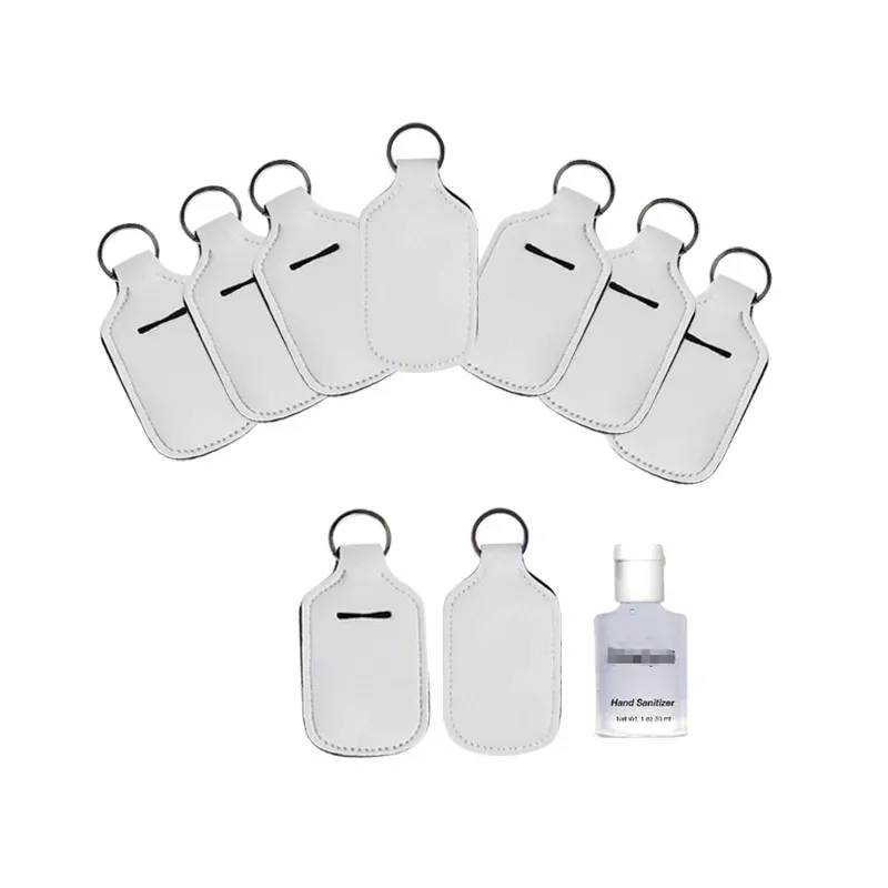 White Hand Sanitizer Holder Keychain For Party Favor 30ml Mini Bottle