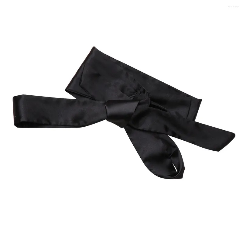 Belts Vintage Belt Satins Sash Wide 110 12 0.2cm Women Silk Bow Ribbon Black Dress Ladies