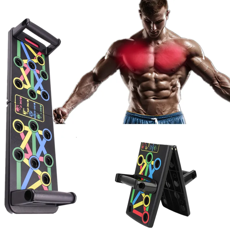 Push-Ups Stands 14 in 1 Push Up Board Muscle Trimmer Parallel Bars Push-ups Stands Body Building Portable Gym At Home Workout Handstand Exercise 230617