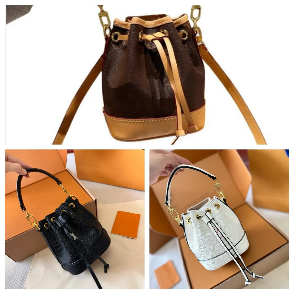 NANO NOE leather Shoulder Crossbody bags Handbags luxurys fashion Designer nano mini Bucket bag women purse wallet With box
