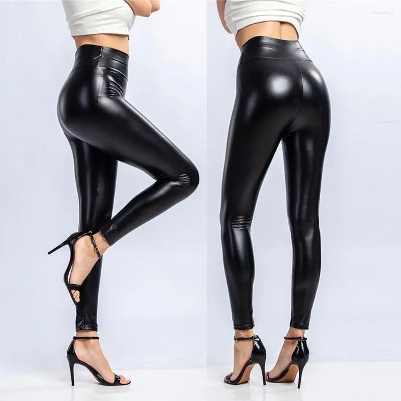 Women's Leggings Shiny Pants High Ladies Waist Disco Wet Look Womens Bottoms Fashion Pant Suits For Women Business Casual Flare Legging