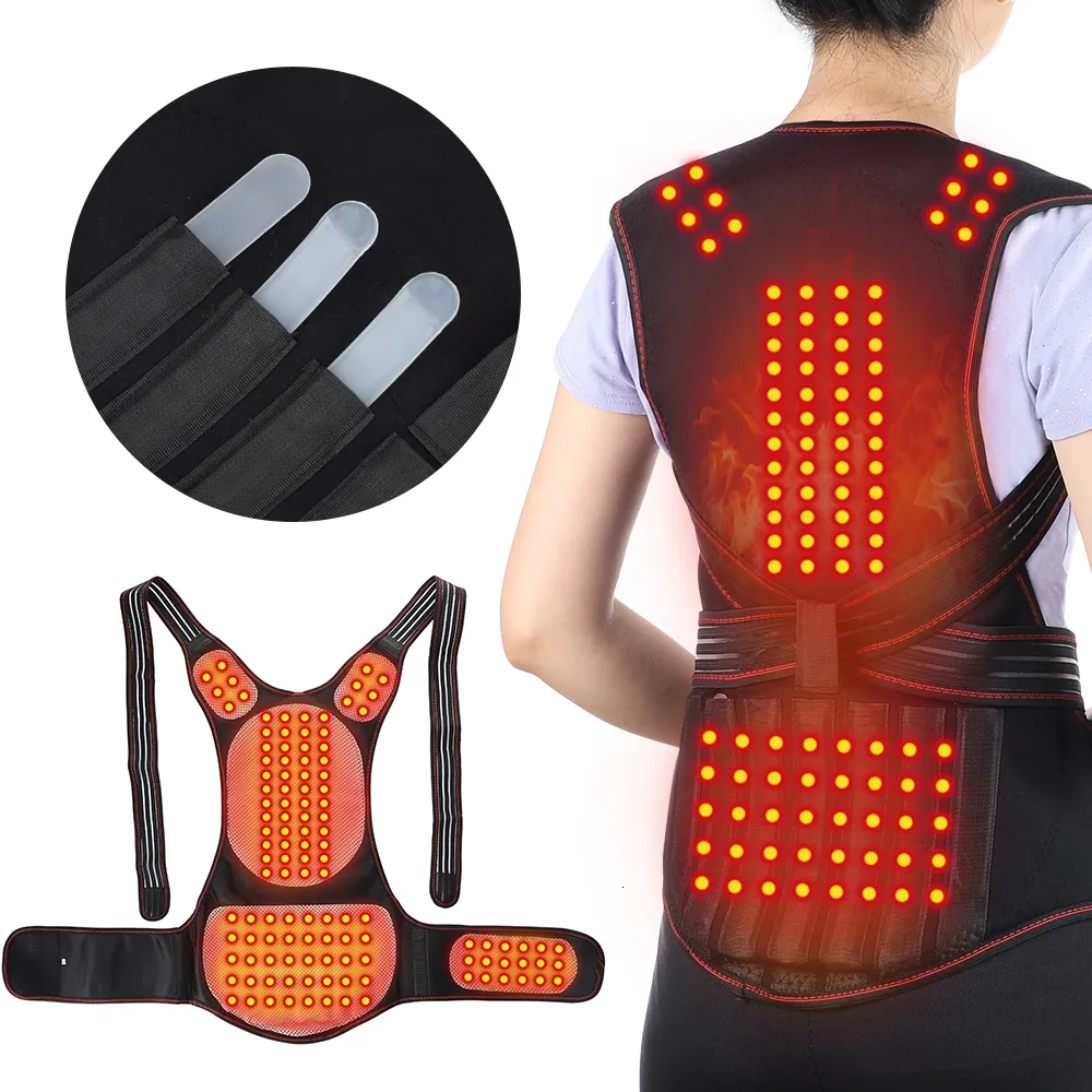 Massaging Neck Pillowws 118 Tourmaline Magnetic Therapy Self Heating Shoulder Wrap Back Posture Corrector Belt Neck Massager Brace Acupoint Stimulator 230617