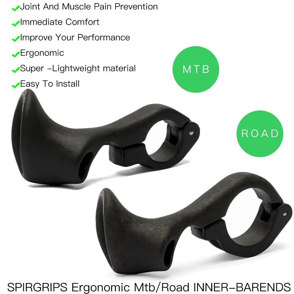 Componenti del manubrio della bici SPIRGRIPS ONE Design ergonomico Mtb Estremità della barra interna della bicicletta Strada Ghiaia Mountain Estremità del manubrio Parti del ciclo 230617