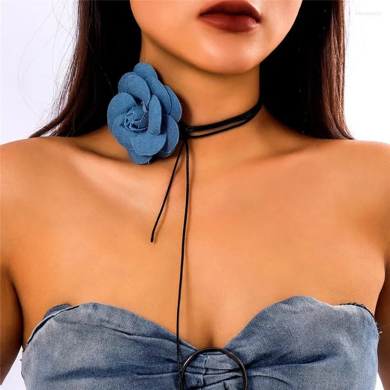 Blue choker deals