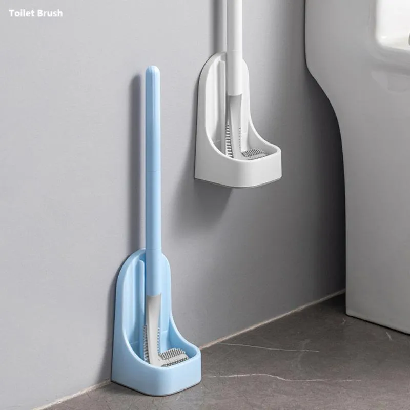 Fırçalar 1set Golf Silikon Tuvalet Fırçaları Tutucu ile Uzun Kaplı Tuvalet Temizleme Aracı Ev için Banyo Tuvalet Fırça Aksesuarları