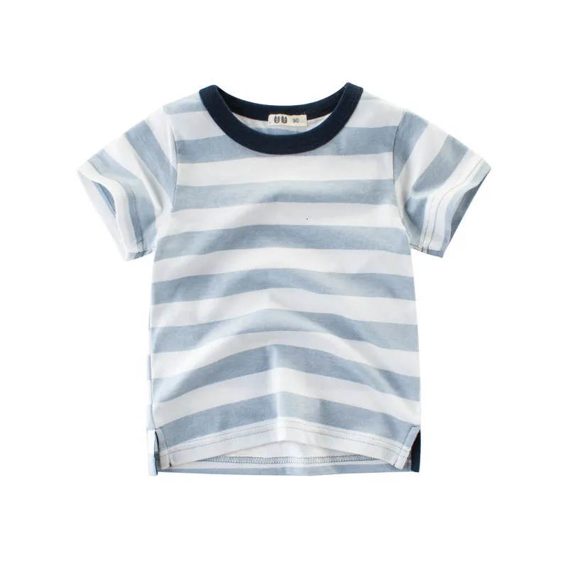 T-shirt Vestiti estivi Ragazzi T-shirt a righe Ragazze Bambini Bambini Top Abbigliamento in cotone T-shirt a maniche corte Tee Marca Dropship 2-10Y 230617