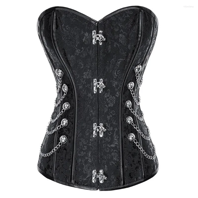 Kvinnors tankar SD Kvinnor Steampunk Corset Strapless Sweetheart Neck Body Shape Costume