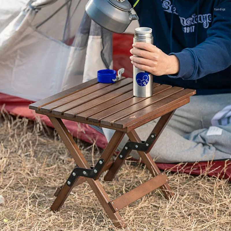 Lägermöbler utomhus bok trästol camping fritid vikande litet soffbord avföring picknick fiske bärbar enkel