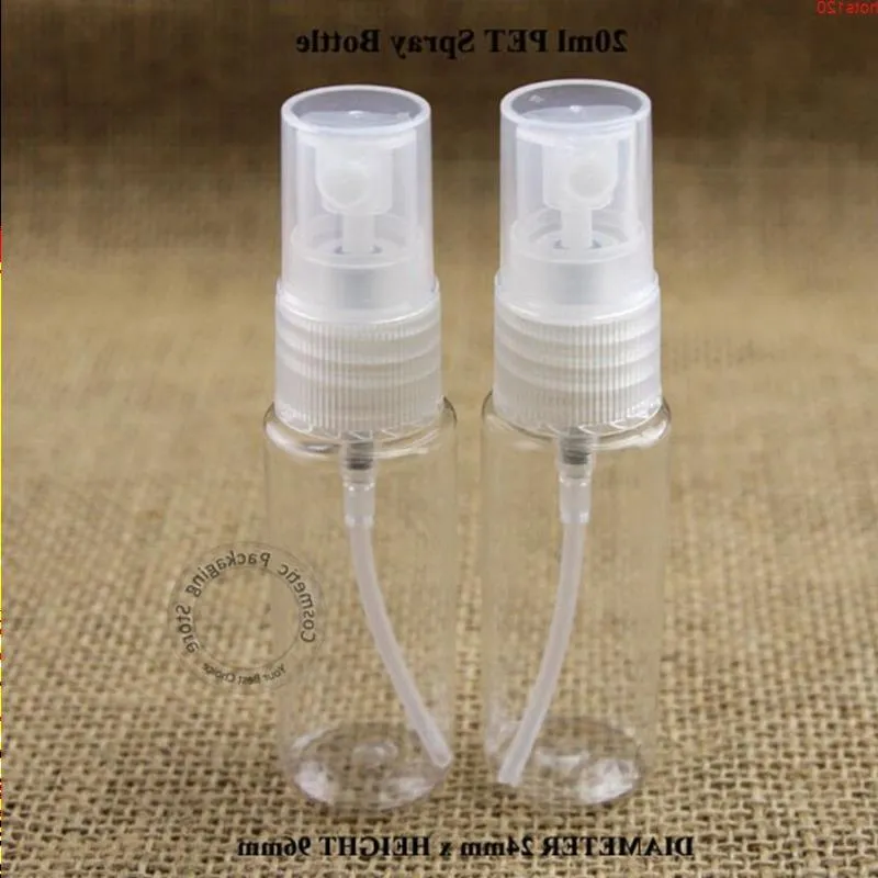 100pcs/lot 20ml pit pet pet pump pump pump bottle frept spray lid wath water women cosmetic inchabel