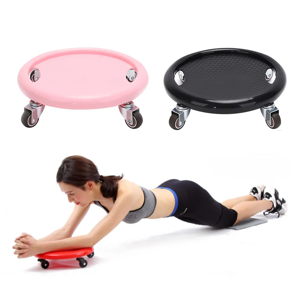 Ab Rollers Placa deslizante de 4 ruedas Mujeres Hombres Ejercitador de músculos abdominales Sistema de ejercicio corporal multifunción Roller Gym Fitness Rueda silenciosa 230617