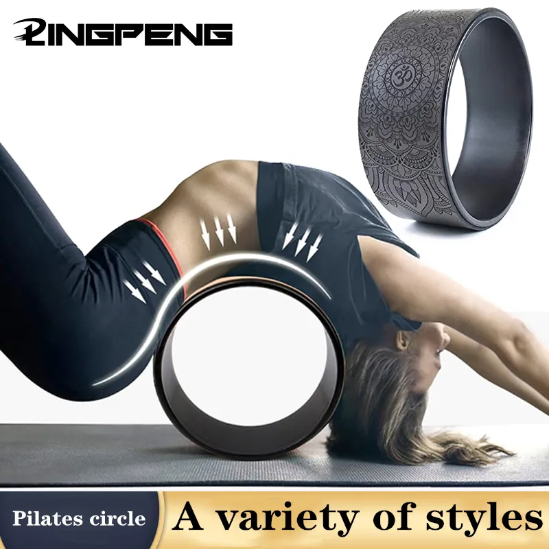 Yoga Circles 3D Point Massage Yoga Roller Pilates Wheel Back Exercise Tool Weight Loss Magic Waist Fitness Accessories 230617