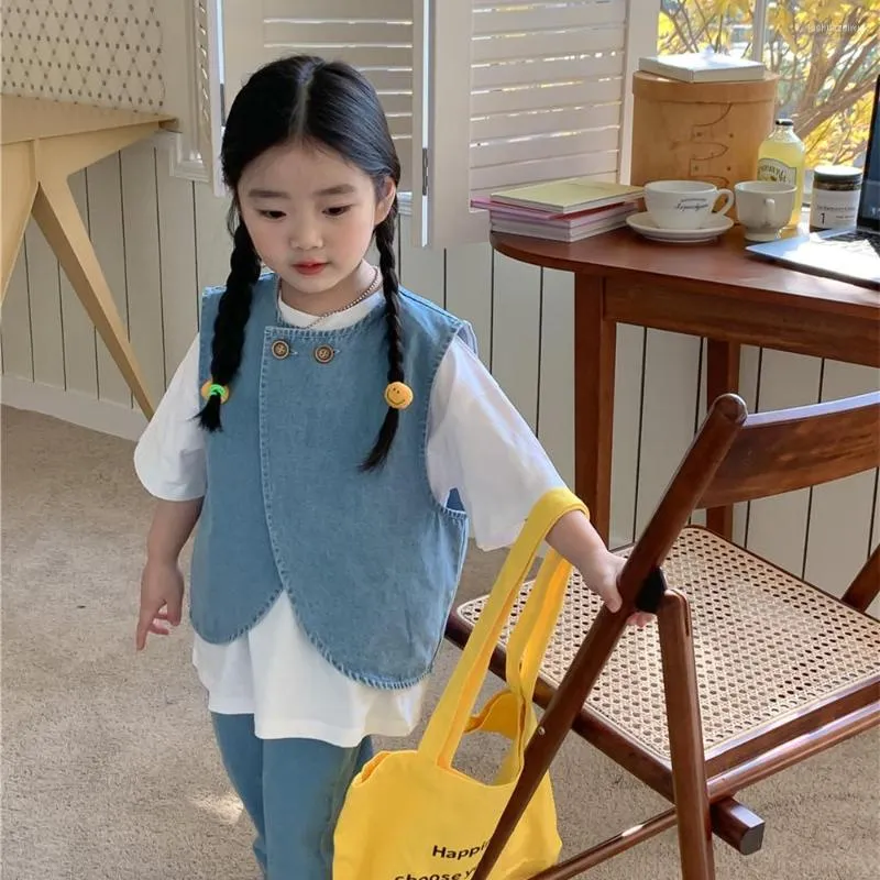 Baby girl jean vest best sale