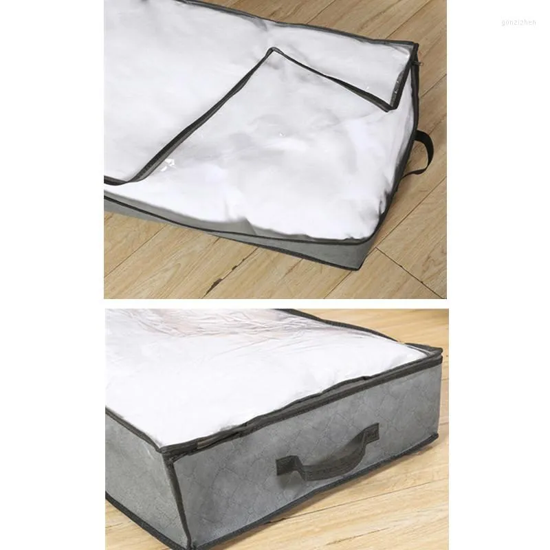 Storage Bags Foldable Quilt Bag Dustproof Blanket Duvet Organizer Moisture-proof Wardrobe Clothes Boxes