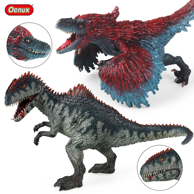 Transformationsspielzeug Roboter Oenux Jurassic Pyroraptor Giganotosaurus Dinossaur Brinquedo Actionfiguren Offene Tiere Modell Kind Spielzeug Geschenk 230617