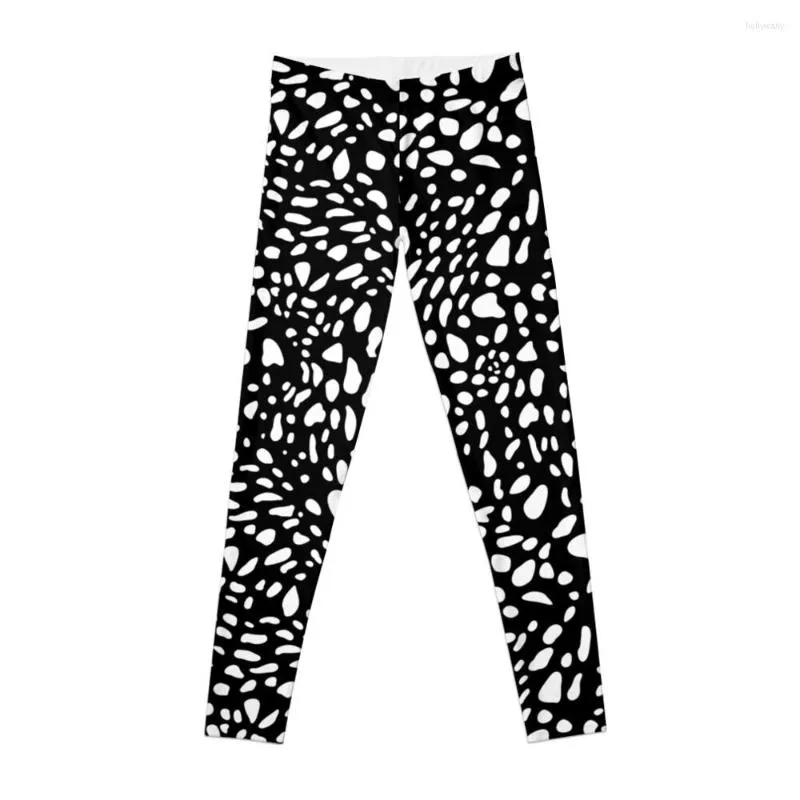 Active Pants Salamander Skin svartvitt av Subgirl Leggings Women's Sports Tennis för