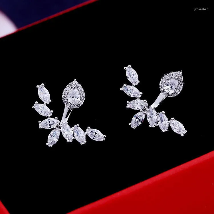 Dangle Earrings SALE 925 Silver Europe Crystal FromSwarovskis Fashion Water Droplets Wild Needle High-end Wedding Jewelry