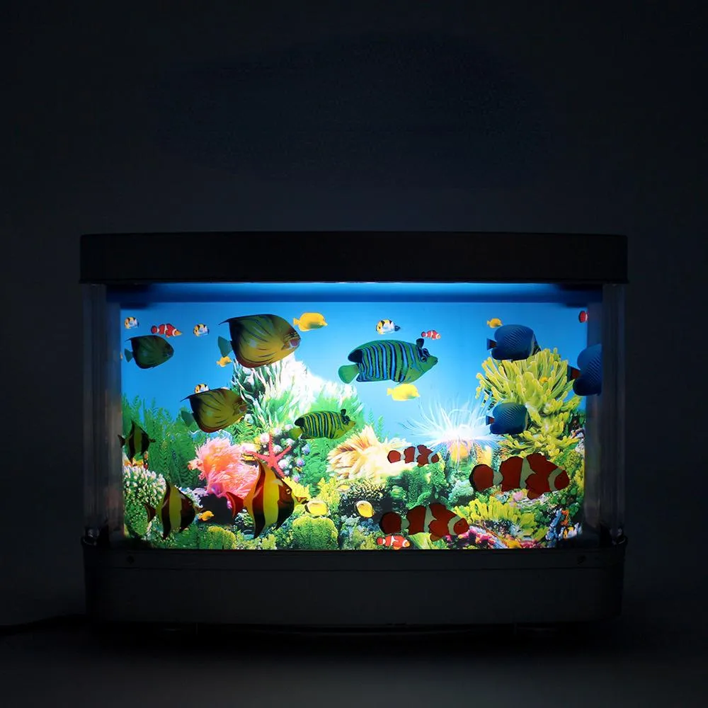 Serbatoi Luci decorative per acquari con pesci tropicali artificiali Luci mobili a LED per l'oceano virtuale con luci colorate