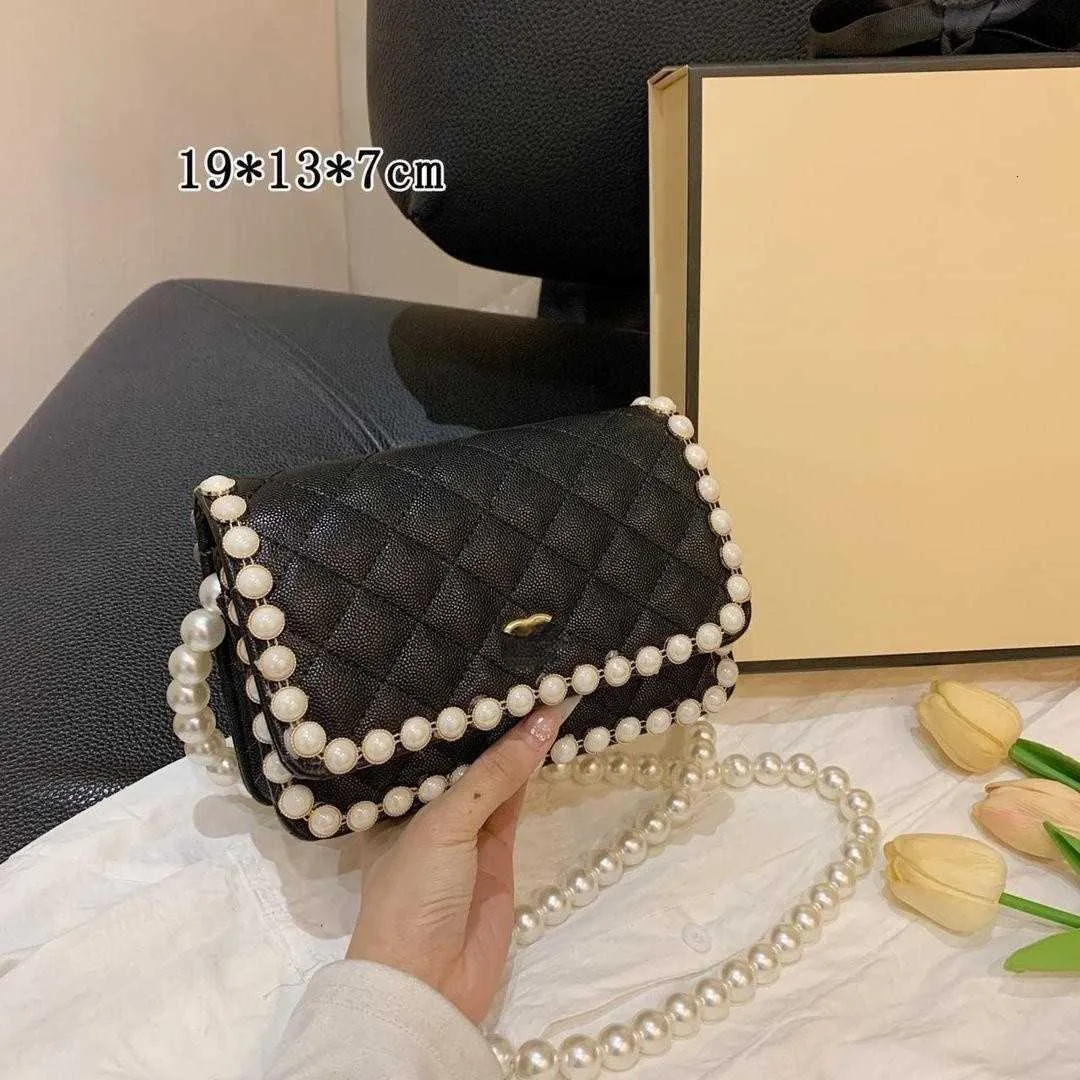 Sac à main de designer Channell Sac Pearl Chain Wealth Sac Même Français Light Luxe Oblique Straddle Léger Sortant Petit Sac Carré